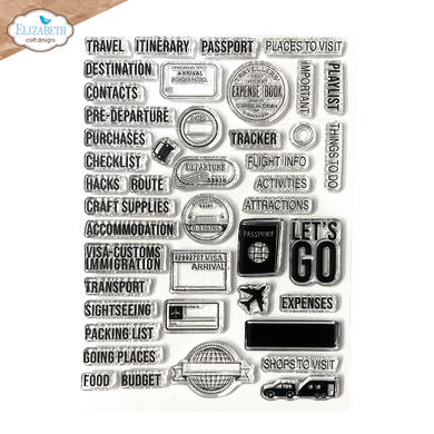 Elizabeth Craft Designs A5 Stamp Set - Travel Journal
