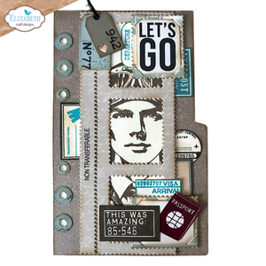 Elizabeth Craft Designs A5 Stamp Set - Travel Journal