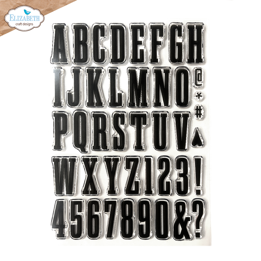 Elizabeth Craft Designs A5 Stamp Set - Bold Alphabet