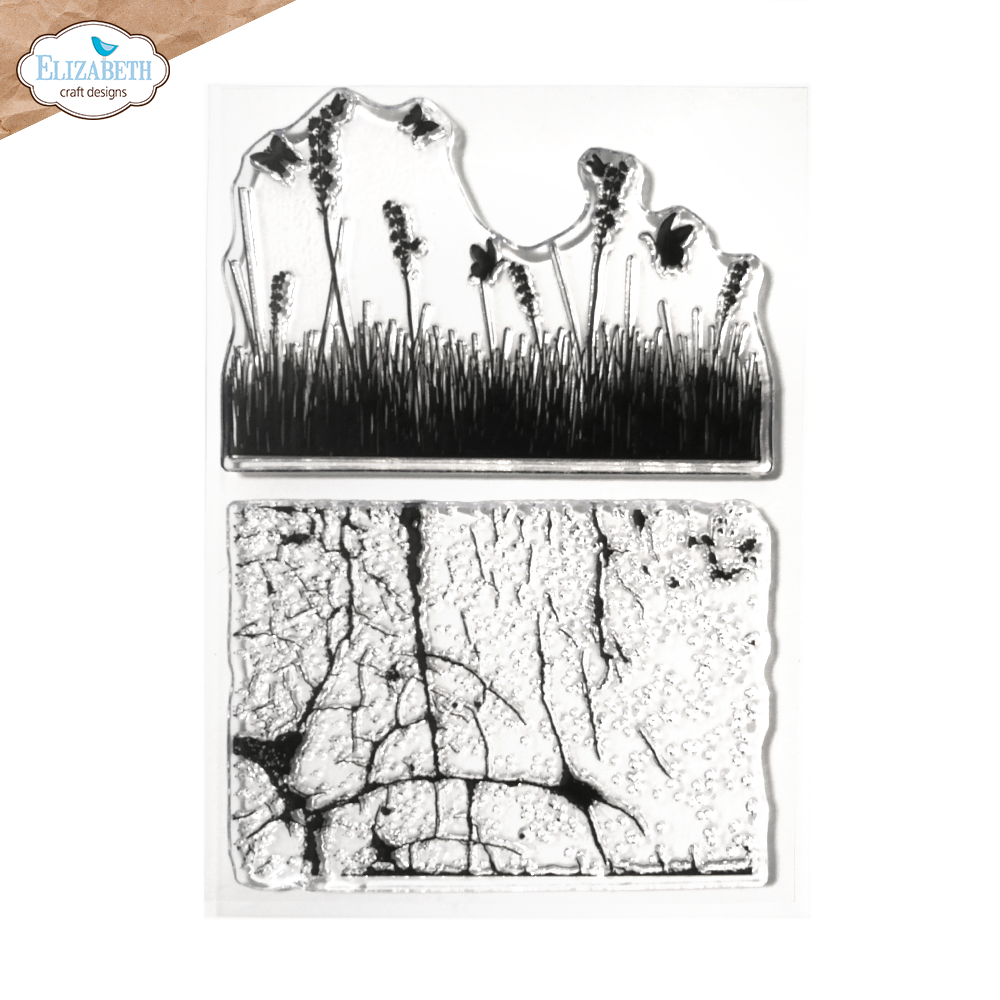 Elizabeth Craft Designs Art Journal Specials - Cracked Fields Stamp Set