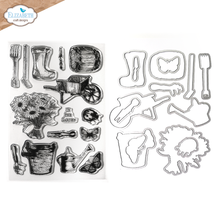 Elizabeth Craft Designs Art Journal Specials - Garden Of Love Stamp & Die Set