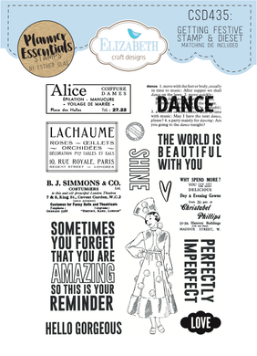 Elizabeth Craft Designs - Planner Essentials - Getting Festive Stamp & Die Set