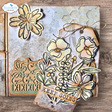 Elizabeth Craft Designs - Art Journal Specials : Flower Scribbles Stamp & Die Set