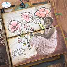 Elizabeth Craft Designs - Art Journal Specials : Flower Scribbles Stamp & Die Set