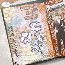 Elizabeth Craft Designs - Art Journal Specials : Flower Scribbles Stamp & Die Set