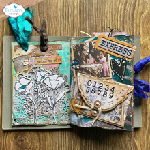 Elizabeth Craft Designs - Art Journal Specials : Flower Scribbles Stamp & Die Set