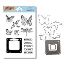 Elizabeth Craft Designs - Art Journal Specials : Where Wings Wander Stamp & Die Set