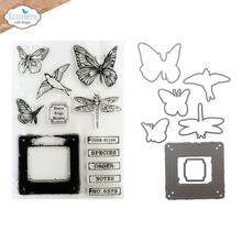 Elizabeth Craft Designs - Art Journal Specials : Where Wings Wander Stamp & Die Set