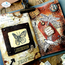 Elizabeth Craft Designs - Art Journal Specials : Where Wings Wander Stamp & Die Set