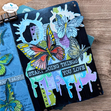 Elizabeth Craft Designs - Art Journal Specials : Where Wings Wander Stamp & Die Set