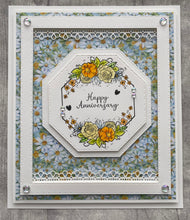 Phill Martin Sentimentally Yours A6 Clear Stamp - Floral Curios : Corsage Octagon