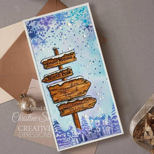 Creative Expressions Designer Boutique DL Rubber Stamp - Festive Trail