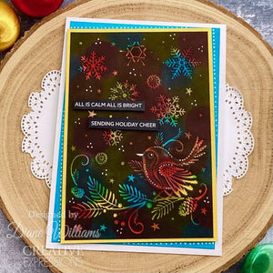 Creative Expressions 5 x 7 3D Embossing Folder - Robin & Snowflakes