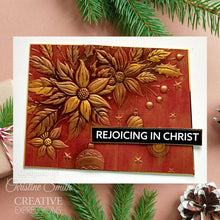 Creative Expressions 5 x 7 3D Embossing Folder - Poinsettias & Baubles