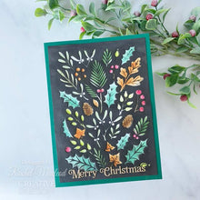 Creative Expressions 3D Embossing Folder Companion Colouring Stencil - Winter Foliage