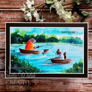 Creative Expressions Jane's Doodles A5 Clear Stamp Set - Gone Fishing