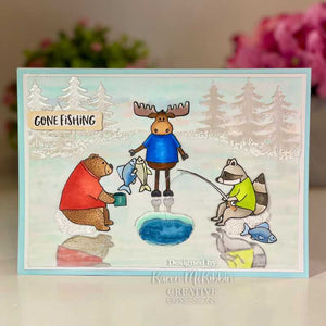 Creative Expressions Jane's Doodles A5 Clear Stamp Set - Gone Fishing