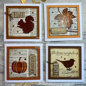 Creative Expressions Taylor Made Journals A5 Clear Stamp Set - Falling Leaves