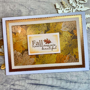 Creative Expressions Taylor Made Journals A5 Clear Stamp Set - Falling Leaves