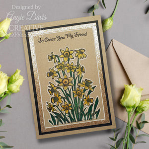 Creative Expressions A6 Rubber Stamp - Daffodil Tapestry