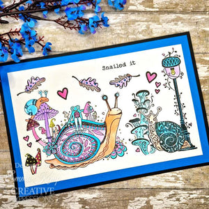 Creative Expressions Designs by Dora A5 Clear Stamp Set - Snailed It