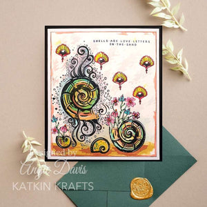 Katkin Krafts A5 Clear Stamp Set - Nautical Coquille