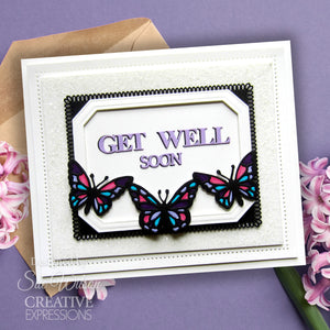 Dies by Sue Wilson Shadowed Stacked Sentiments - Get Well