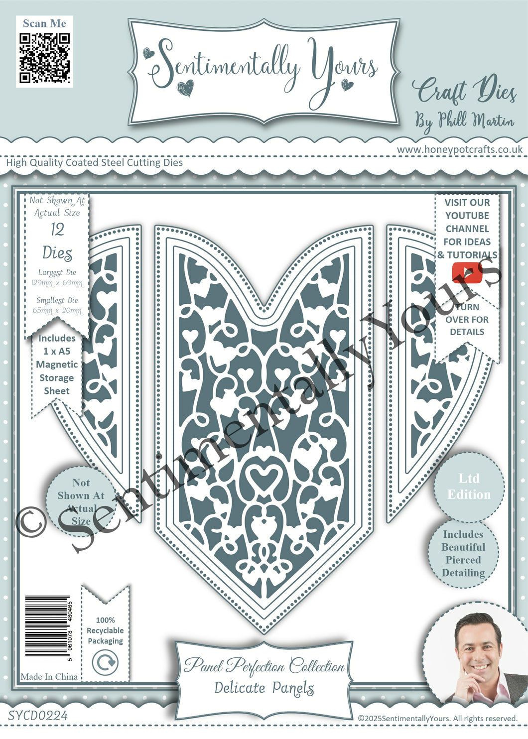 Phill Martin Sentimentally Yours Panel Perfection Collection - Delicate Panels