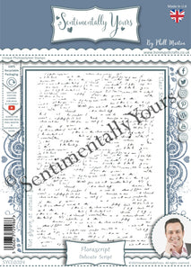 Phill Martin Sentimentally Yours A6 Clear Stamp - Florascript : Delicate Script