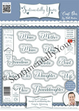 Phill Martin Sentimentally Yours Duet Collection : Stamps & Co-ordinating Dies - Female Relatives