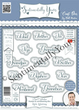 Phill Martin Sentimentally Yours Duet Collection : Stamps & Co-ordinating Dies - Male Relatives