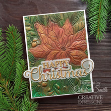 Creative Expressions 3D Embossing Folder Companion Colouring Stencil - Poinsettia Bliss