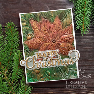 Creative Expressions 5 x 7 3D Embossing Folder - Poinsettia Bliss