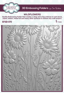 Creative Expressions 5 x 7 3D Embossing Folder - Wildflowers
