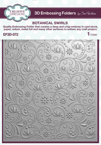 Creative Expressions 5 x 7 3D Embossing Folder - Botanical Swirls