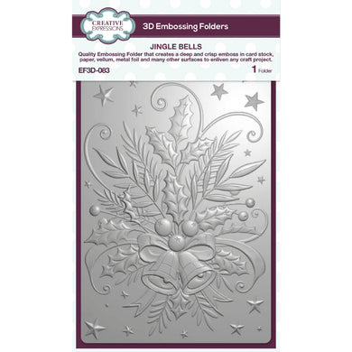 Creative Expressions 5 x 7 3D Embossing Folder - Jingle Bells