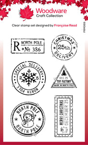 Woodware Clear Magic Single - Christmas Postmarks