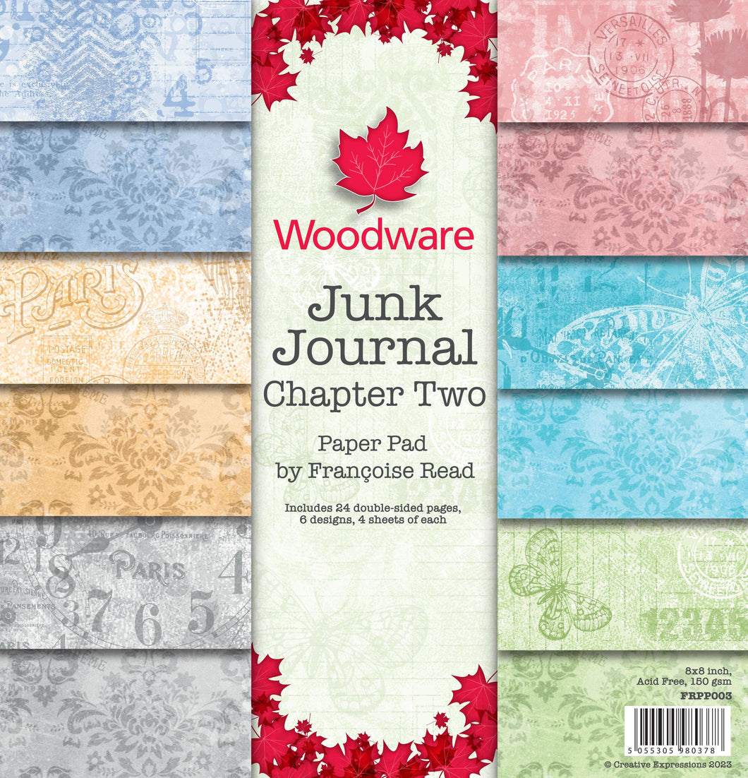 Woodware Francoise Read Junk Journal Chapter Two 8 x 8 Paper Pad