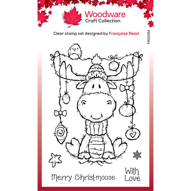 Woodware Clear Magic Single - Moose Christmas