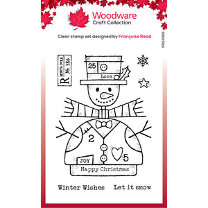 Woodware Clear Magic Single - Wooden Snowman