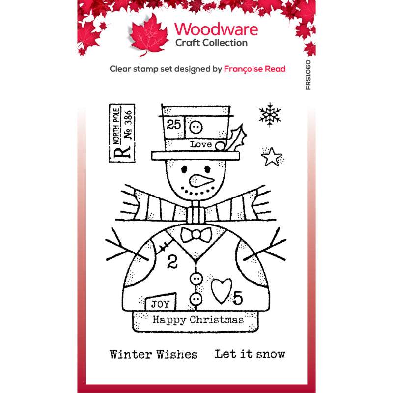 Woodware Clear Magic Single - Wooden Snowman