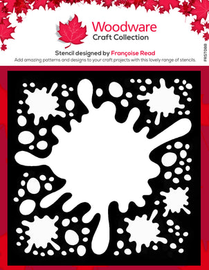 Woodware 6 x 6 Stencil - Splat