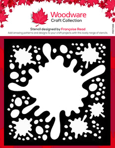 Woodware 6 x 6 Stencil - Splat