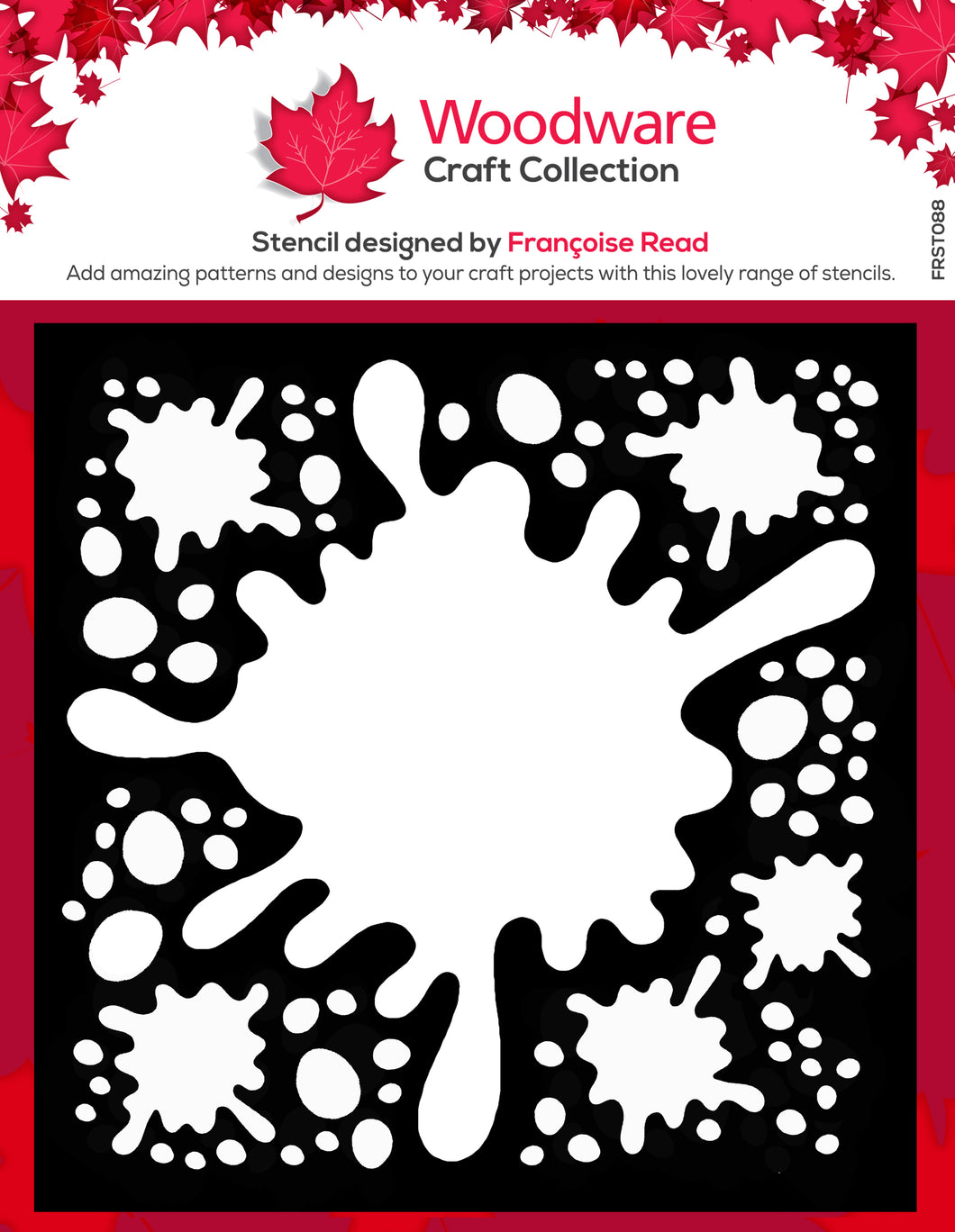 Woodware 6 x 6 Stencil - Splat