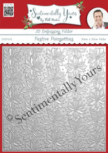 Phill Martin Sentimentally Yours 3D Embossing Folder - Festive Poinsettias