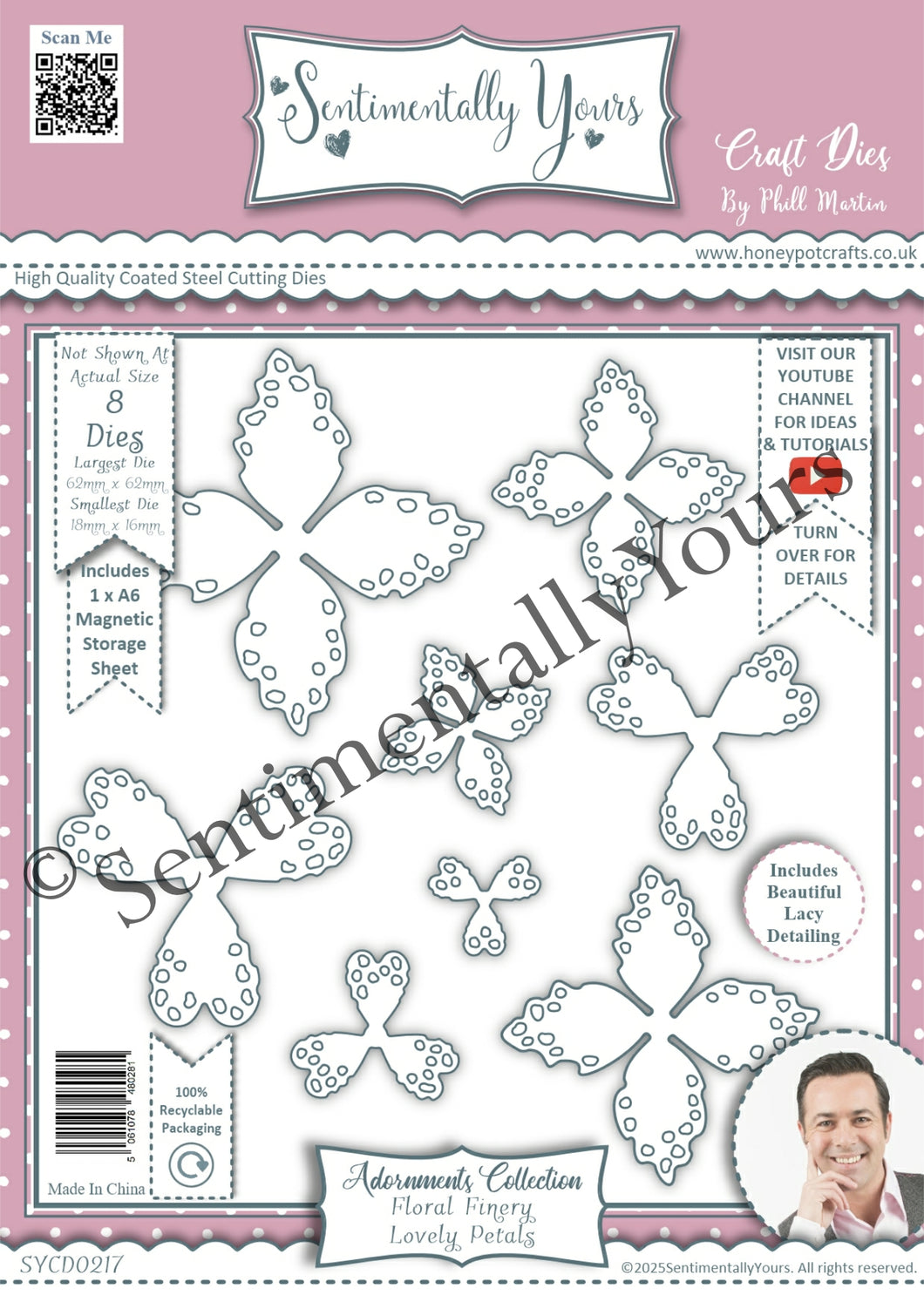 Phill Martin Sentimentally Yours Adornments Collection - Floral Finery Lovely Petals