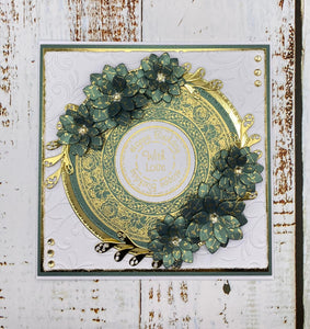 Phill Martin Sentimentally Yours A5 Clear Stamp Set - Coins & Medallions : Floral Curios Sentiment Medallion