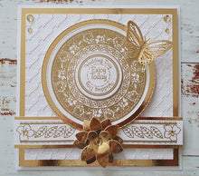 Phill Martin Sentimentally Yours A5 Clear Stamp Set - Coins & Medallions : Floral Curios Sentiment Medallion