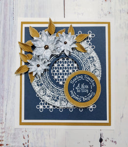 Phill Martin Sentimentally Yours A5 Clear Stamp Set - Coins & Medallions : Floral Curios Sentiment Medallion