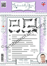 Phill Martin Sentimentally Yours A5 Clear Stamp Set - Frame Maker : Nouveau Flourish
